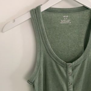 Green Aerie Ribbed Tank